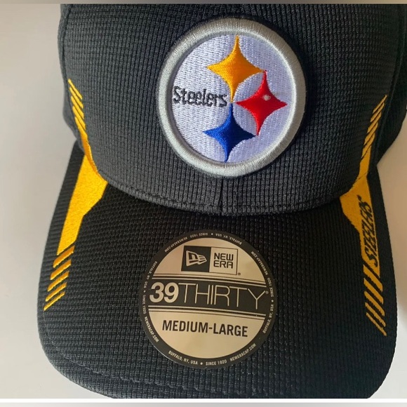 Pittsburgh Steelers NFL Fitted Cap / Hat, 39Thirty, MEDIUM-LARGE, NWT! - Picture 2 of 5